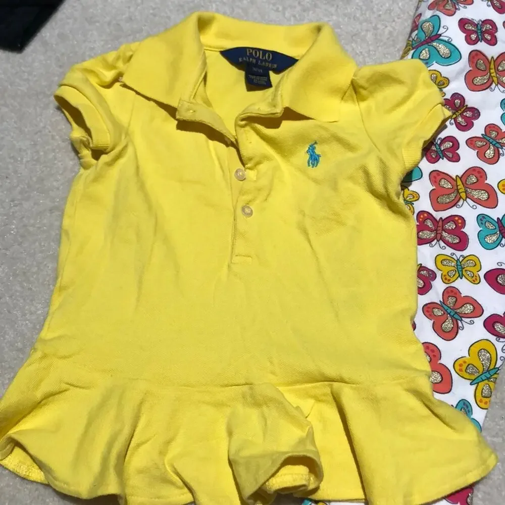 Ralph Lauren 3t yellow polo w/coordinating pants